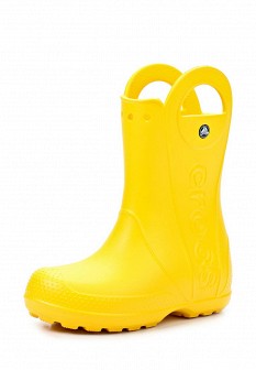 Резиновые сапоги Crocs, цвет: желтый. Артикул: CR014ACKC212. Детская обувь / Обувь для девочек / Резиновая обувь